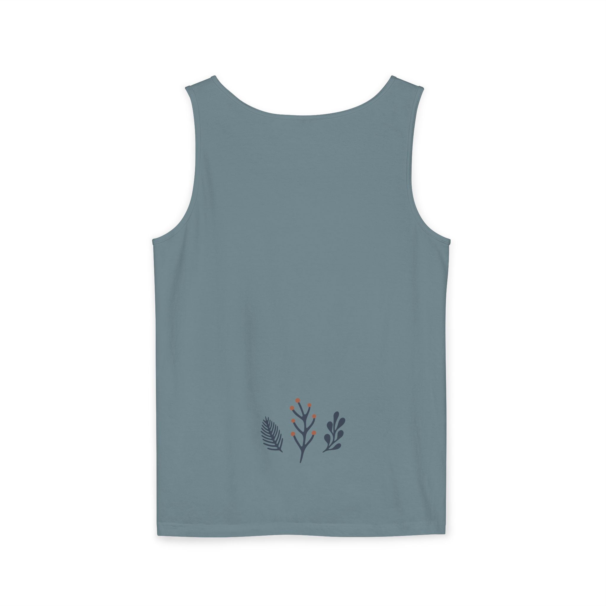 Floral Folk Circle Tank Top — Boho Botanical Graphic