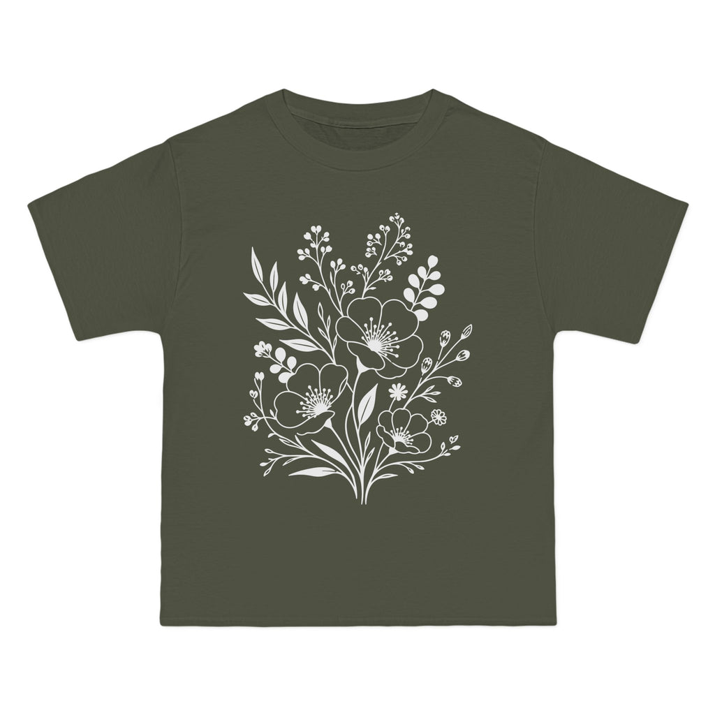 Boho Wildflower T-Shirt | Botanical Floral Print Comfort Tee for Women