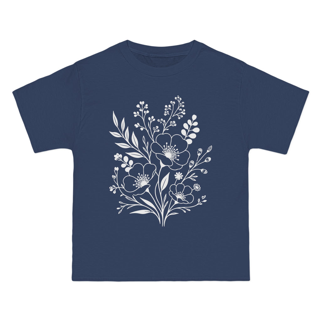 Boho Wildflower T-Shirt | Botanical Floral Print Comfort Tee for Women