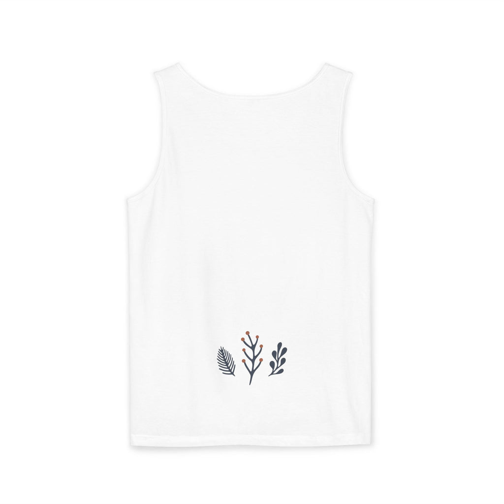 Floral Folk Circle Tank Top — Boho Botanical Graphic