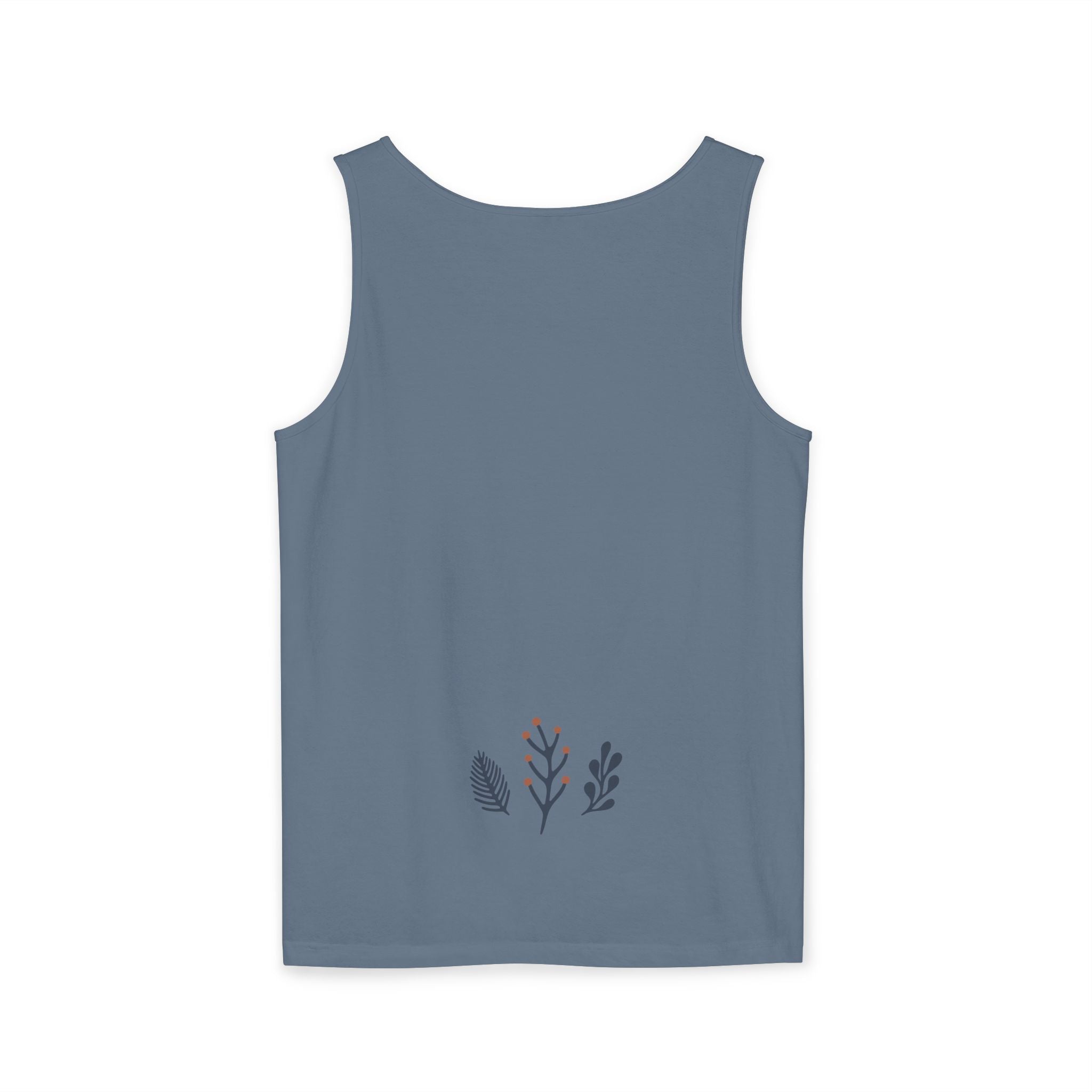Floral Folk Circle Tank Top — Boho Botanical Graphic